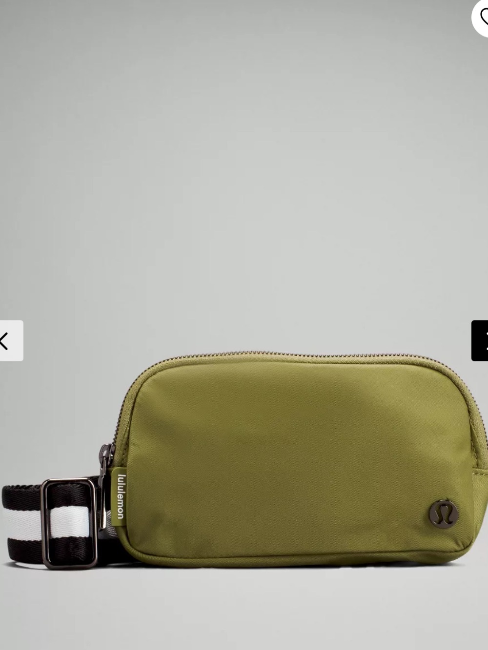 NWOT Lululemon Everywhere Belt Bag- Olive Green with Black and White strap - Picture 1 of 6